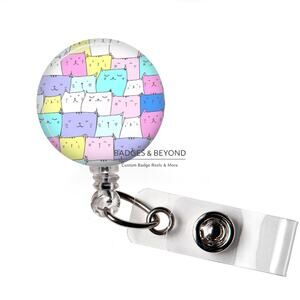 🐱💖 Cats Cats & Lots of Cats Badge Reel | Cat Lover Retractable ID Holder